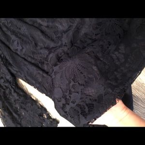 Dark blue navy top shoulder off